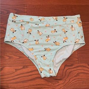 Corgi Print Swim Bottom Plus Size 0